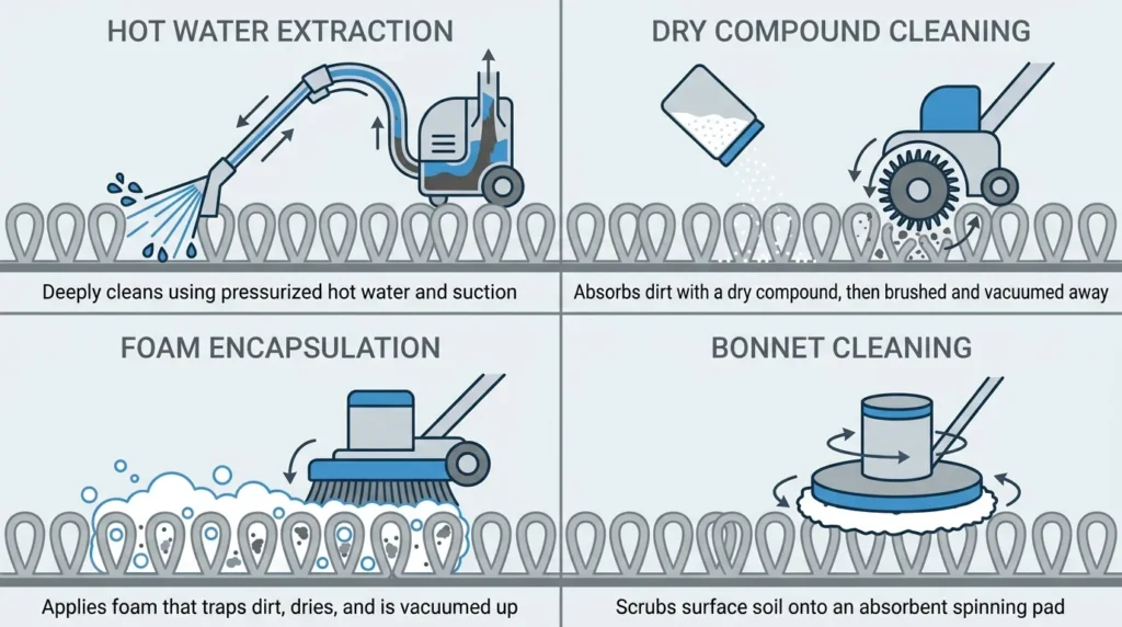 Carpet Cleaning Costs by Method