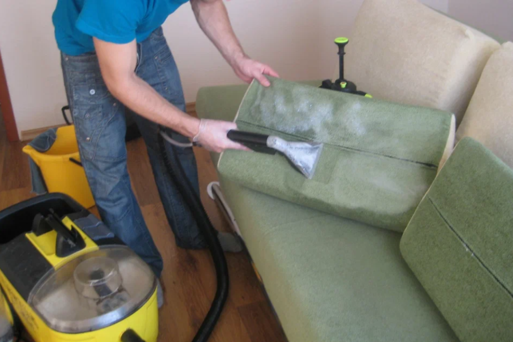 clean fabric upholstery