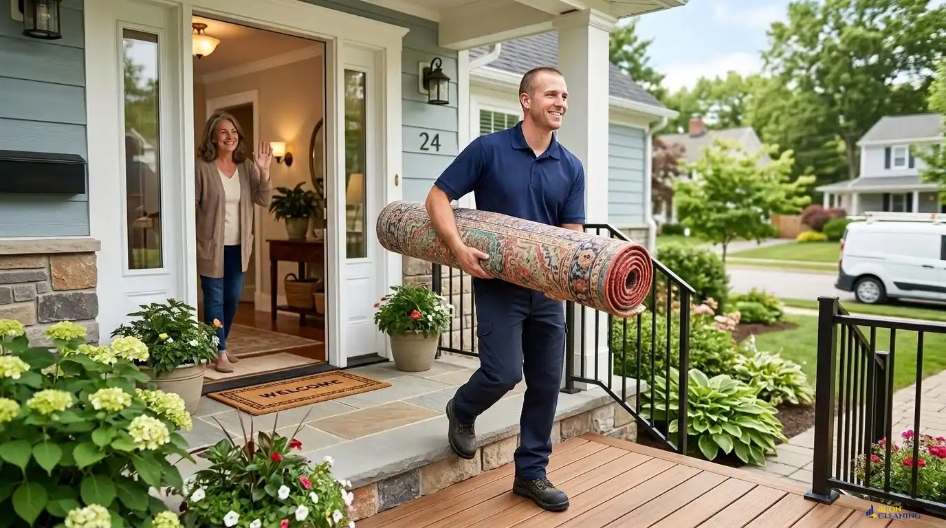 professional pick up rug cleaning service