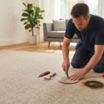 how to repair a burnt carpet