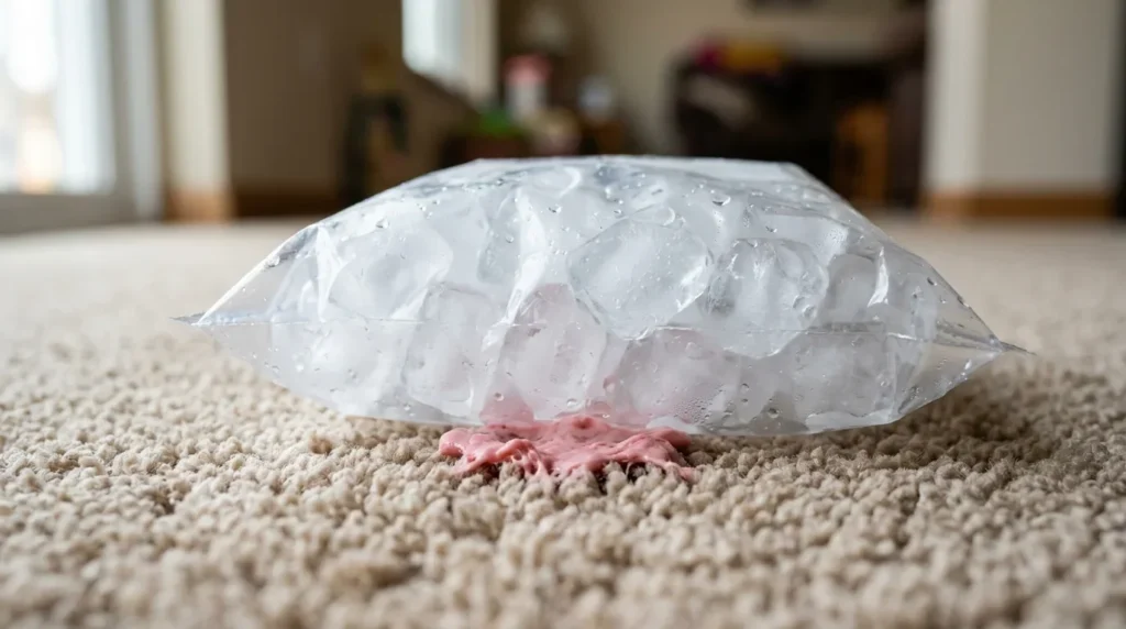 How to Remove Chewing Gum from Carpet with Ice