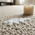 get candle wax out of carpet