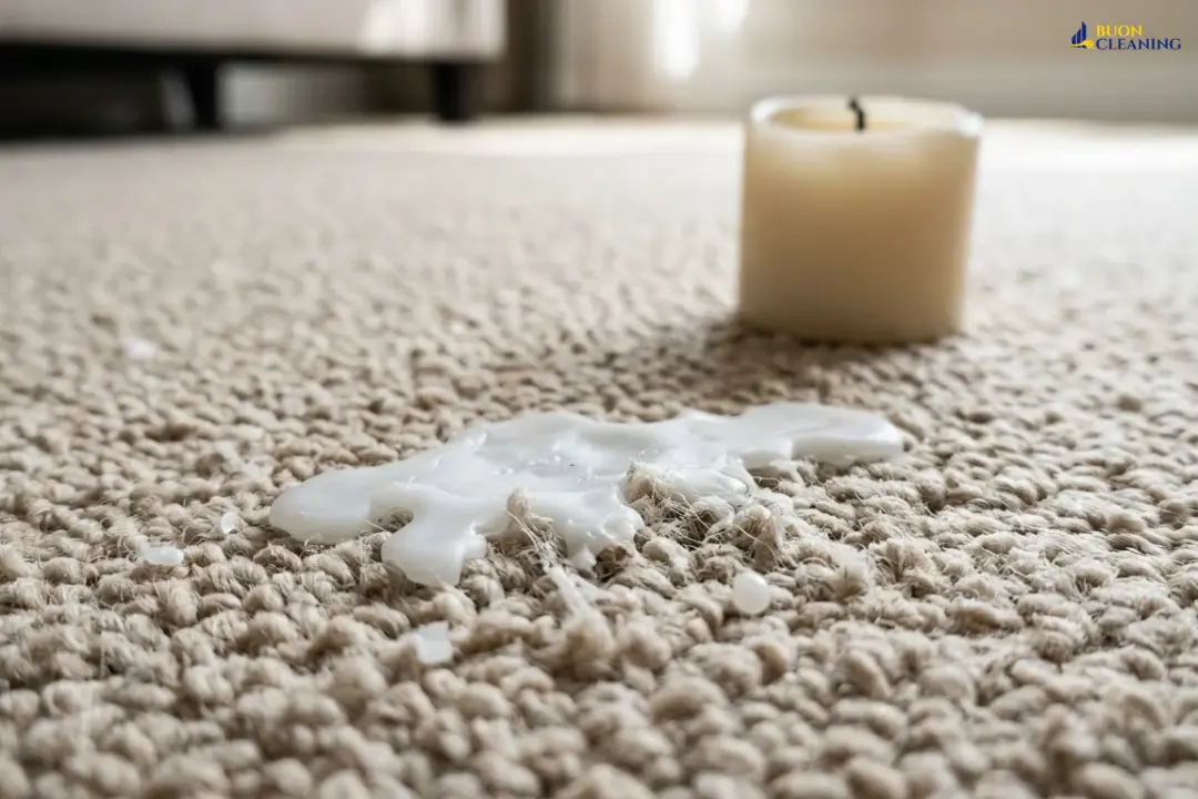 get candle wax out of carpet
